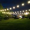 Luci da Esterno Catenaria luminosa, 40m con 40 lampadine a LED da 4W, cavo nero, non prolungabile