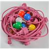 Luci da Esterno Catenaria luminosa, 11m con 11 portalampada, cavo rosa, prolungabile, senza lampadina