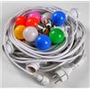 Luci da Esterno Catenaria luminosa, 11m con 11 portalampada, cavo bianco, prolungabile, senza lampadina