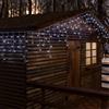 Luci da Esterno Stalattite 30,08 x 0,6 metri, 720 LED Bianco Freddo, cavo bianco, 8 giochi di luce