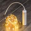 Luci da Esterno Catena Argento 10 m, 100 MicroLED Bianco Caldo con Power Bank e ricarica USB, Non Prolungabile