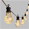 Luci da Esterno Catena Vintage 5 m 10 lampadine LED bianco caldo