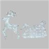 Luci da Esterno Renna galoppante con slitta Thin 3D, H. 85 cm, 350 LED Bianco Freddo, IP44, Uso Interno ed Esterno