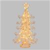 Luci da Esterno Albero Natale Abete Filo metallico, H. 35 cm, 55 MicroLED Bianco Caldo, IP20, Uso Interno