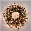 Luci da Esterno Catena nastro MiniCluster 3000 LED Bianco Caldo, 60,5 metri, 8 giochi di luce, Memory controller, Timer 8-16h, IP44, Uso Interno ed Esterno