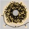Luci da Esterno Catena di luci 25 M, 500 MiniPearl LED, Bianco Caldo, 8 Giochi di luce, Pannello solare e trasformatore