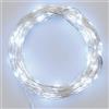 Luci da Esterno Catena argento a batteria 10 m, 100 MicroLED, Bianco Freddo