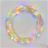 Luci da Esterno Catena argento a batteria 10 m, 100 MicroLED, Multicolor