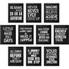 Outus 10 Poster Parete Ispiratori Citazioni Motivazionali Manifesti d'Arte di Affermazione Positiva con 80 Punti di Colla per Aula Soggiorno Camera da Letto Ufficio Decorazioni per Pareti, 11 X 14 Pollici