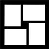 walther design PA444B Passepartout per Cornici, da 40 x 40 cm, per 4 Foto da 13 x 18 cm, Nero