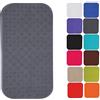 MSV Tappetino Doccia Premium Antibatterico Antiscivolo con Ventose - Grigio - ca. 36 x 76 cm - Lavabile a 60°C