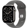 Apple Watch Series 11 GPS + Cellular 42mm Natural Titanium Case with Stone Grey Sport Band - M/L