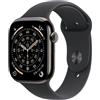 Apple Watch Series 11 GPS + Cellular 42mm Slate Titanium Case with Black Sport Band - M/L