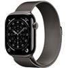Apple Watch Series 11 GPS + Cellular 46mm Slate Titanium Case with Slate Milanese Loop - S/M