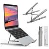 AITODOS TA AiTodos® Supporto pc Portatile, Lega di Alluminio, Leggero, Antiscivolo, Portatile Pieghevole, Supporto per Laptop, Ventilazione e Dissipazione del Calore, Regolazione a 6 Marce - Laptop Stand（Grigio）