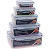 Maturi Contenitori per alimenti Set di 5 con coperchi ermetici, senza BPA, 0,24-2,5 l