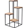 WELL HOME MOBILIARIO & DECORACIÓN Well Home Scaffale vaso in metallo con 4 ripiani in legno 34x34x76cm