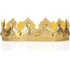 BOXOB Corona da Re Oro, Corona di Compleanno con Gemme Principe Reale Cappello Da Principessa per Bambini Ragazzi e Ragazze Festa di Compleanno Halloween Accessori per Costumi