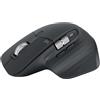 Logitech MX Master 3S-Mouse wireless ad alte prestazioni con scorrimento ultraveloce, ergonomico, 8K DPI, rilevamento del vetro, clic silenziosi, USB-C, Bluetooth, Windows, Linux, - Grigio scuro