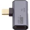 cablecc USB-C Type-C da 10 Gbps 1-a-2 USB-C femmina OTG e adattatore di alimentazione PD da 100 W