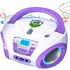 TinyGeeks Tunes CD PLAYER BAMBINI - NUOVO + Radio FM + Batterie incluse + LETTORE CD BAMBINI con altoparlanti + Regalo perfetto per bambini - Viola