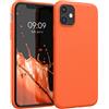 kwmobile Custodia Compatibile con Apple iPhone 11 Cover - Back Case per Smartphone in Silicone TPU - Protezione Gommata - arancione fluorescente