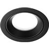 Tecnico by Sforzin ATHOS faretto da Incasso Nero-Nero IP54 in gesso e alluminio attacco GU10 d.7,6cm