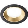 Tecnico by Sforzin ATHOS faretto da Incasso Nero-ottone spazzolato IP54 in gesso e alluminio attacco GU10 d.7,6cm