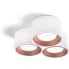 Tecnico by Sforzin NASSO lampada da Soffitto 3 Luci attacco GX53 Tonda rame in gesso e alluminio