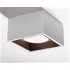 Tecnico by Sforzin NASSO Soffitto 1 Luce quadrata Bronzo 12x12cm attacco GX53 in gesso e alluminio