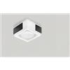 Tecnico by Sforzin VELIA lampada a soffitto 1 luce attacco GX53 Nera in alluminio e gesso
