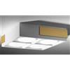 Tecnico by Sforzin VELIA lampada a soffitto 4 luci attacco GX53 ottone 21,8cm h.5,5cm in gesso e alluminio