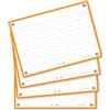 Oxford Flash 2.0 - 80 schede Bristol Flash Cards A6 (10,5 x 14,8 cm) a righe, colore: Arancione