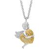 Engelsrufer Collana da donna a forma di angelo in argento Sterling, con chiusura a moschettone, regolabile in lunghezza, senza nichel, 42 cm, Argento sterling, Nessuna pietra preziosa