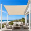 ENOCHZANG 5' x 8' Beige Dritto Sun Shade Sail, rettangolo tenda esterna ombra panno pergola copertura UV Block Fabric- personalizzato