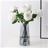 Ukeler Rose artificiali bianche, 4 pezzi, realistiche al tatto, in lattice, rosa Austin, peonia con stelo lungo, per bouquet da sposa, decorazione della casa, composizione floreale, regalo di San