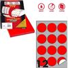 MARKIN Etichetta adesiva R/310 rosso fluo 100fg A4 tonda Ø60mm (12et/fg) Markin
