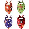 Penitue 4pz Bandana per Cani, Reversibile Triangolare Sciarpa Animali Domestici Accessori Costumi di Halloween per Cani di Piccola Media e Grande Taglia Gatti (Stile 2)