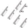 ANSIEDIO 6 pezzi Acciaio Inox Maniglia per Mobili Maniglie a Barra Maniglie a Corrimano Viti Incluse (64 mm Distanza dei fori)