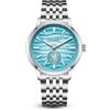 Sea Gull SEA-GULL Orologi meccanici da uomo, serie naturale, orologio da polso automatico, quadrante polaris sub, gabbiano ST17, luminoso, 6180, blu oceano, Bracciale