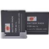 DSTE 2x NB-11L Ricaricabile Li-ion Batteria Compatibile per Canon PowerShot A2300 A2400 A2500 A2600 A3400 A3500 A4000 IS Macchina Fotografica