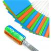 Zozen 100 Pack bandierine da giardino, 38 x 10 x 13 cm,bandiere paesaggistiche E' arancione, Verde, blu bandiere di irrigazione/per giardini, Utilizzato con il telemetro.