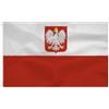 TCTOHZNG Polski herb i flaga Flaga polska Polish flag 90 x 150 cm - Bandiera polacca poliestere colori vivaci con occhielli in ottone