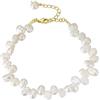 HeyMeili Bracciale di Perle Barocche Donna in Argento Sterling 925 Braccialetti Perle Donna Perle Accessori per Festa Nuziale Matrimoni