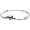 PANDORA Parure di gioielli da donna: Bracciale a cuore con ciondolo infinito, argento sterling 925, simbolo di amore eterno 28918 21 cm