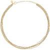 Breil, Collezione Margot, Collana Donna, Girocollo Multifilo in Acciaio Lucido IP Gold, Impreziosito da Perle Bianche, Chiusura Regolabile, Lunghezza fino a 45 cm, Idea Regalo Donna