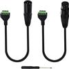 zdyCGTime DIY XLR maschio/femmina a 3 pin/bulloni tipo con cavo di blocco. Cavo XLR a 3 pin per adattatore terminale a non saldate per mixer di luci da stage (30cm/M/F-2 pacchetto) (Maschio/Femmina)