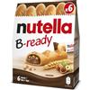 Nutella B-ready - 6 Snack Dolci Monoporzione, Croccante Cialda di Pane con un Cremoso Ripieno di Nutella, 132 gr