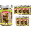 MADAMA OLIVA, Olive Miste Denocciolate Sott'Olio, Mix di Olive con Peperoni, Aglio e Spezie, Senza Conservanti Aggiunti, 100% Made in Italy, Box da 7 Vasi in Vetro da 290 gr