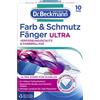 Dr. Beckmann Color & Strainer Ultra | protezione del colore di lunga durata per bucato scuro e colori intensi | ultra forte e con carbone attivo per la brillantezza del colore | 10 salviette